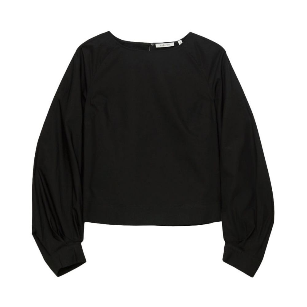 Babaton Aritzia Black Niki Blouse Sz XXS